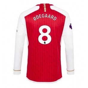 Arsenal Martin Odegaard #8 Replica Home Stadium Shirt 2023-24 Long Sleeve